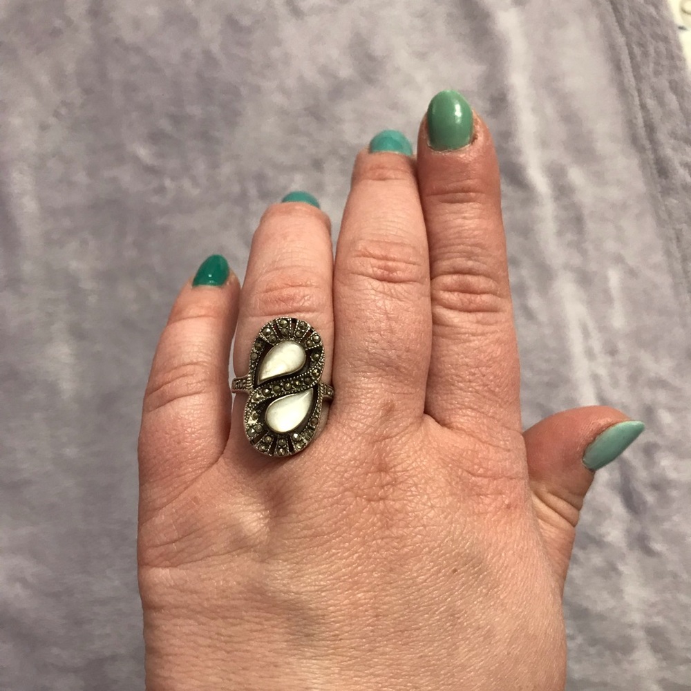 Sterling silver marcasite ring